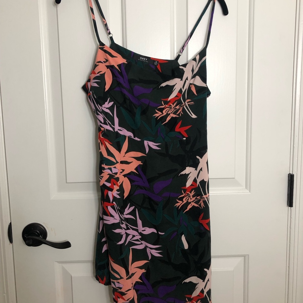 Obey patterned mini dress.